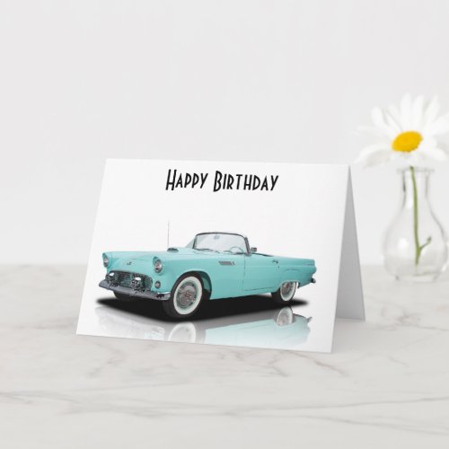 55 CLASSIC THUNDERBIRD ON YOUR BIRTHDAY CARD