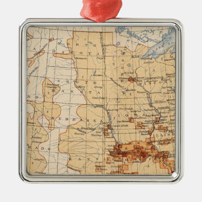 55 Density Negro population Metal Ornament (Front)