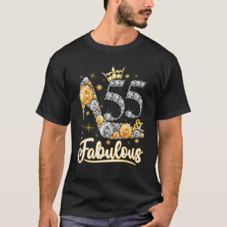 55 & Fabulous 55 Years Old 55th Birthday Diamond C T-Shirt