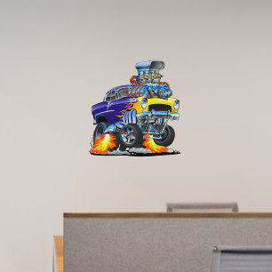 55 Funny Car Drag Racer Man Cave  Wall Decal