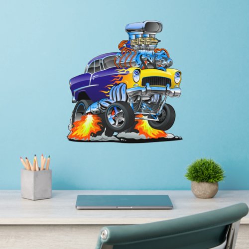 55 Funny Car Drag Racer Man Cave  Wall Decal