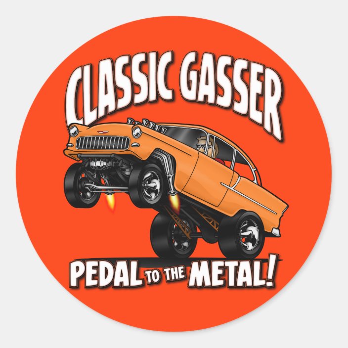 55 Gasser Flair Classic Round Sticker