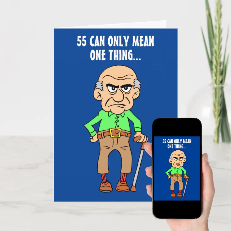55 Officially Grumpy Old Man 50th Birthday Card | Zazzle 55 Officially Grumpy Old Man 50th Birthday Card | Zazzle