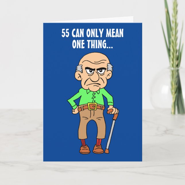 old man birthday cartoon