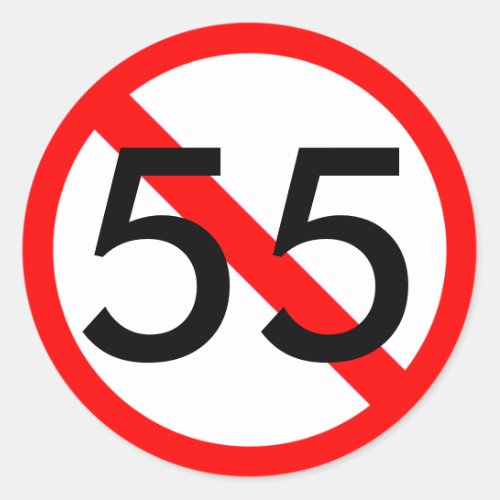 55 Speed Limit Sticker
