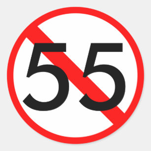 55 Speed Limit Sticker