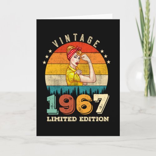 55 Year Old 1967 Vintage Women 55th Birthday Gift Card