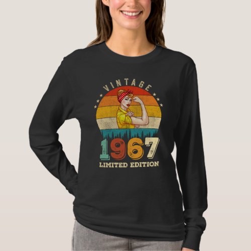 55 Year Old 1967 Vintage Women 55th Birthday Gift T_Shirt
