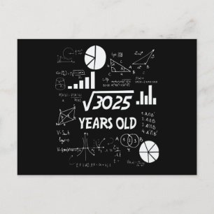 55 Year Old Bday Math Teacher 55th Birthday Gift Postcard
