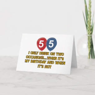 55 year old birthday designs card