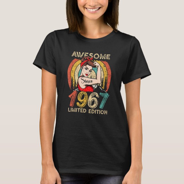 55 Year Old Birthday  For Women 1967 T-Shirt (Front)