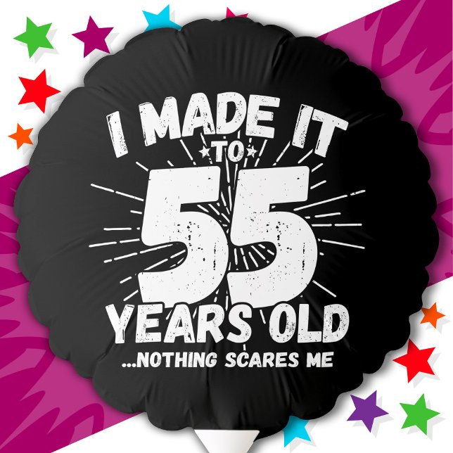55 Year Old Sarcastic Meme Funny 55th Birthday Balloon (Creator Uploaded)