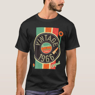 55 Years Birthday Man 1966 November Vinyl Turntabl T-Shirt