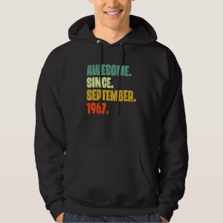 55 Years Old Awesome Since September 1967 55th 4 Hoodie
