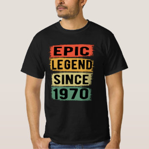 55 Years Old Bday 1970 Epic Legend 55th Birthday T-Shirt