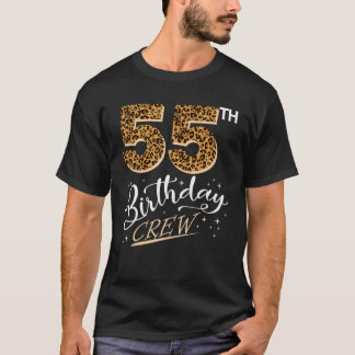 55 Years Old Birthday Leopard Print 55th Birthday T-Shirt