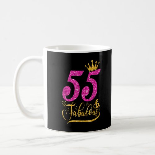 55 Years Old Gifts 55  Fabulous 55th Birthday Pin Coffee Mug