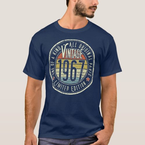 55 Years Old Vintage 1967 Limited Edition 55th T_Shirt