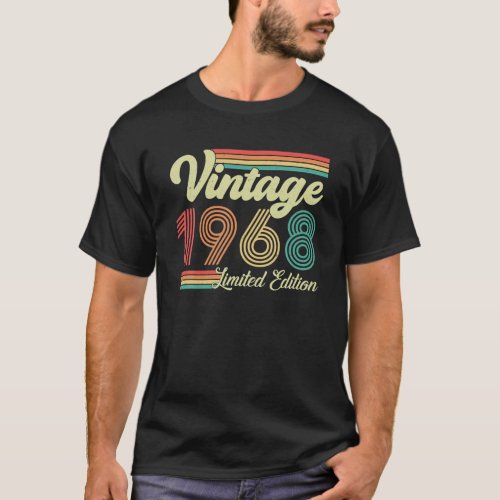 55 Years Old Vintage 1968 Born In 1968 55th T_Shirt