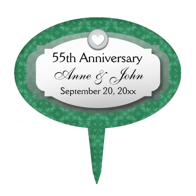 55th Anniversary Emerald Green Z28 Cake Topper (Front)