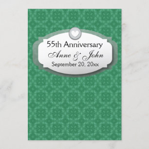 55th Anniversary Emerald Green Z28 Invitation