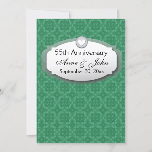 55th Anniversary Emerald Green Z28 Invitation