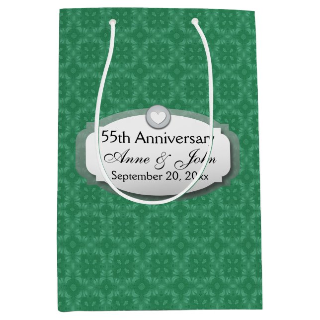 55th Anniversary Emerald Green Z28 Medium Gift Bag (Front)