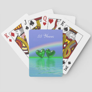 55th Anniversary Emerald Hearts Poker Cards
