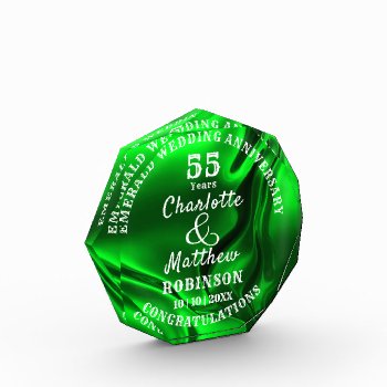 55th Anniversary Emerald Wedding Gift Personalized by Flissitations at Zazzle