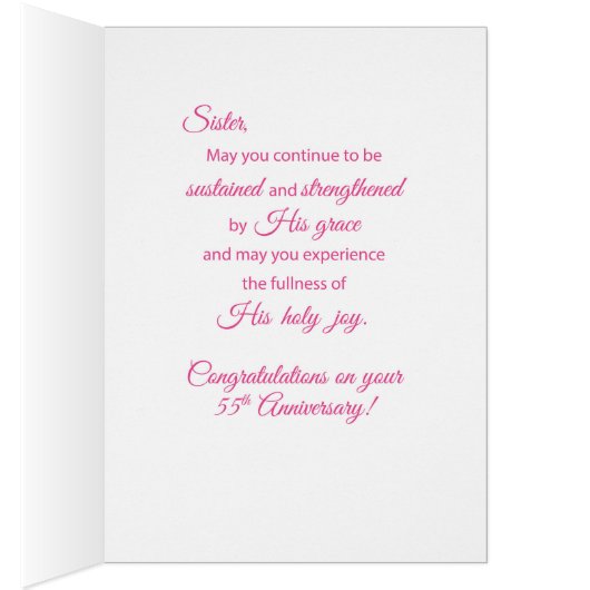 55th Anniversary Nun Religious Life Cross, Flowers (Inside (Right))