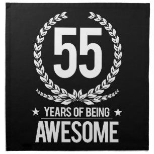 55th Birthday (55 Years Of Being Awesome) Napkin