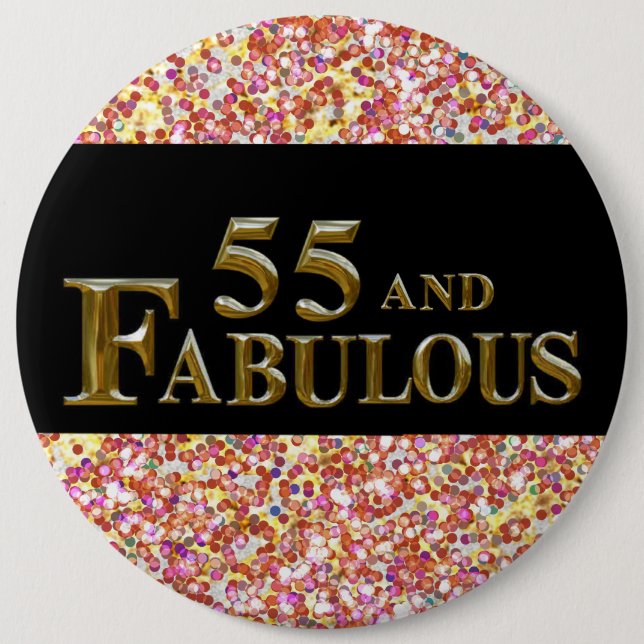 55th  Birthday  Button (Front)