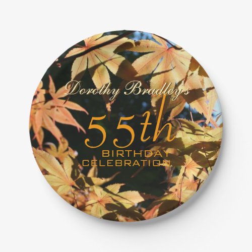 55th Birthday Celebration Autumn Custom P Plates