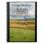 55th Birthday Celebration Golf Custom Guest Book at Zazzle