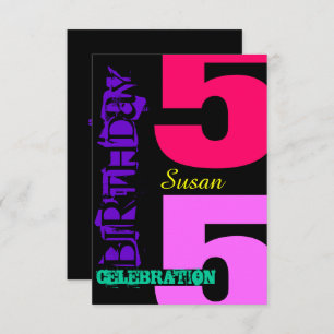 55th Birthday Celebration POP Custom Invitation