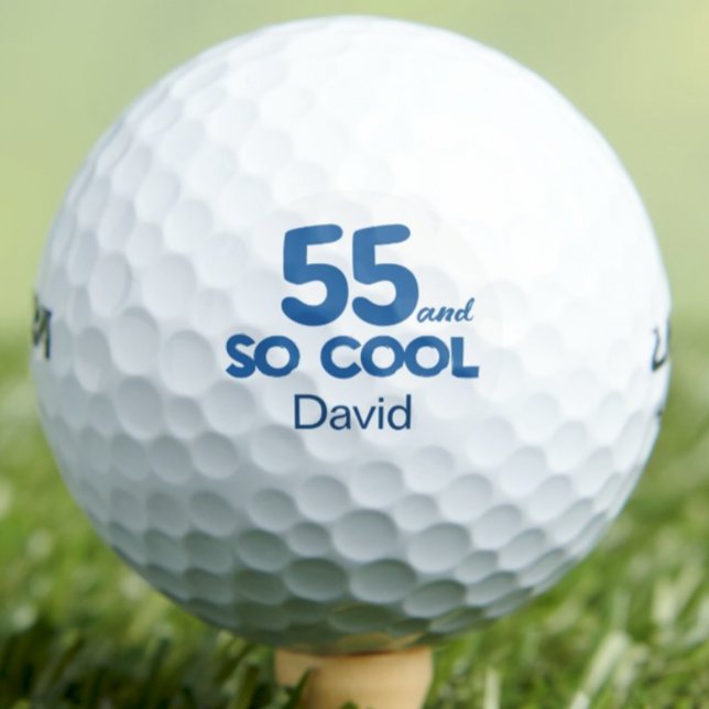 55th Birthday Classic 55 and So Cool Blue Golf Balls (Creator Uploaded)
