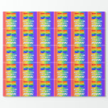 [ Thumbnail: 55th Birthday: Colorful, Fun Rainbow Pattern # 55 Wrapping Paper ]