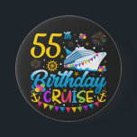 55th Birthday Cruise B-Day Party Round Button<br><div class="desc">55th Birthday Cruise B-Day Party Funny design Gift Round Button Classic Collection.</div>
