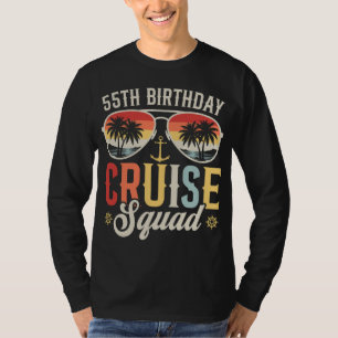 55TH Birthday Cruise Squad Family Matching Men L T-Shirt