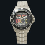 55TH Birthday Cruise Squad Family Matching Men Watch<br><div class="desc">55TH Birthday Cruise Squad Crew Vacation Group Family Matching Design Gift Men's Stainless Steel Bracelet Watch Classic Collection.</div>