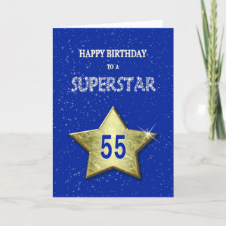 55th Birthday for a Superstar Card