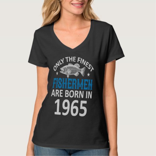 55th birthday  for women 1965  for fishermen T_Shirt