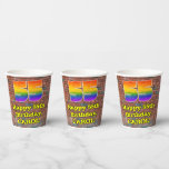 [ Thumbnail: 55th Birthday: Fun Graffiti-Inspired Rainbow 55 Paper Cups ]