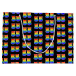 [ Thumbnail: 55th Birthday: Fun Rainbow Event Number 55 Pattern Gift Bag ]