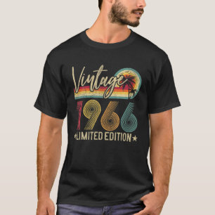 55Th Birthday Gift 1966 55 Years Old Retro Limited T-Shirt