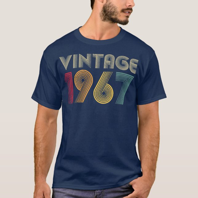 55th Birthday Gift Classic 1967 Vintage Men Women T-Shirt (Front)