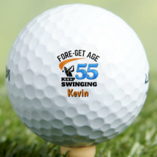 55th Birthday Gift for Coworker Classic Keepsake Golf Balls