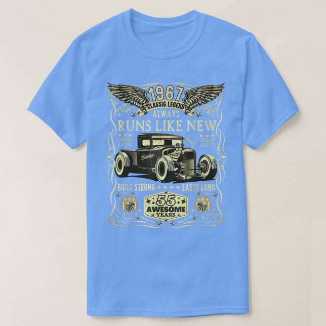 55th Birthday Gift Men Women Born 1967 Funny Hot R T-Shirt (Design Front)