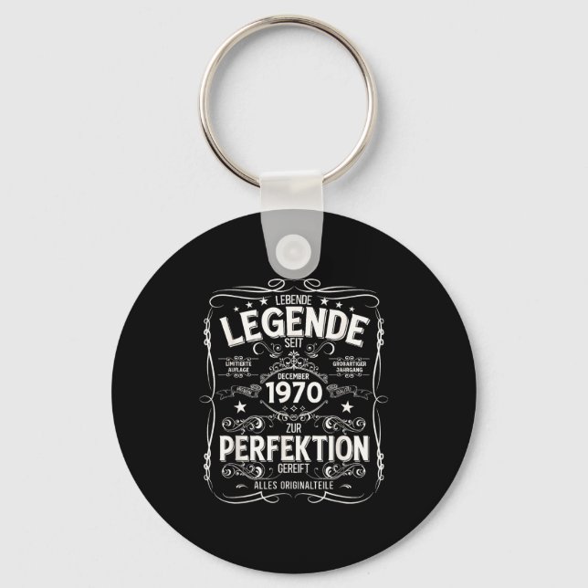 55th Birthday Gift Men Women Legend December 1970  Keychain (Front)