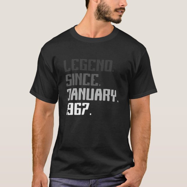 55Th Birthday Gifts 55 Years Old Legend Since Janu T-Shirt (Front)